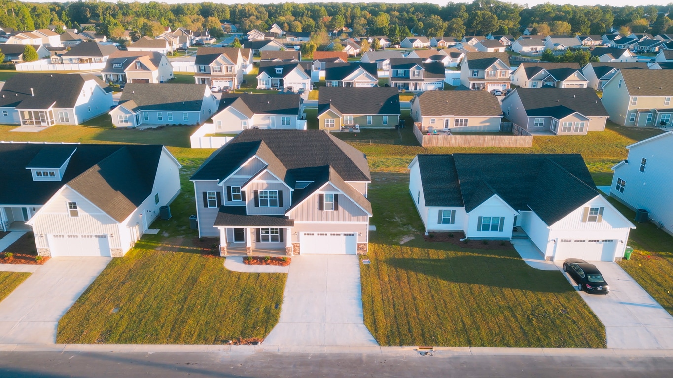 New suburban housing development